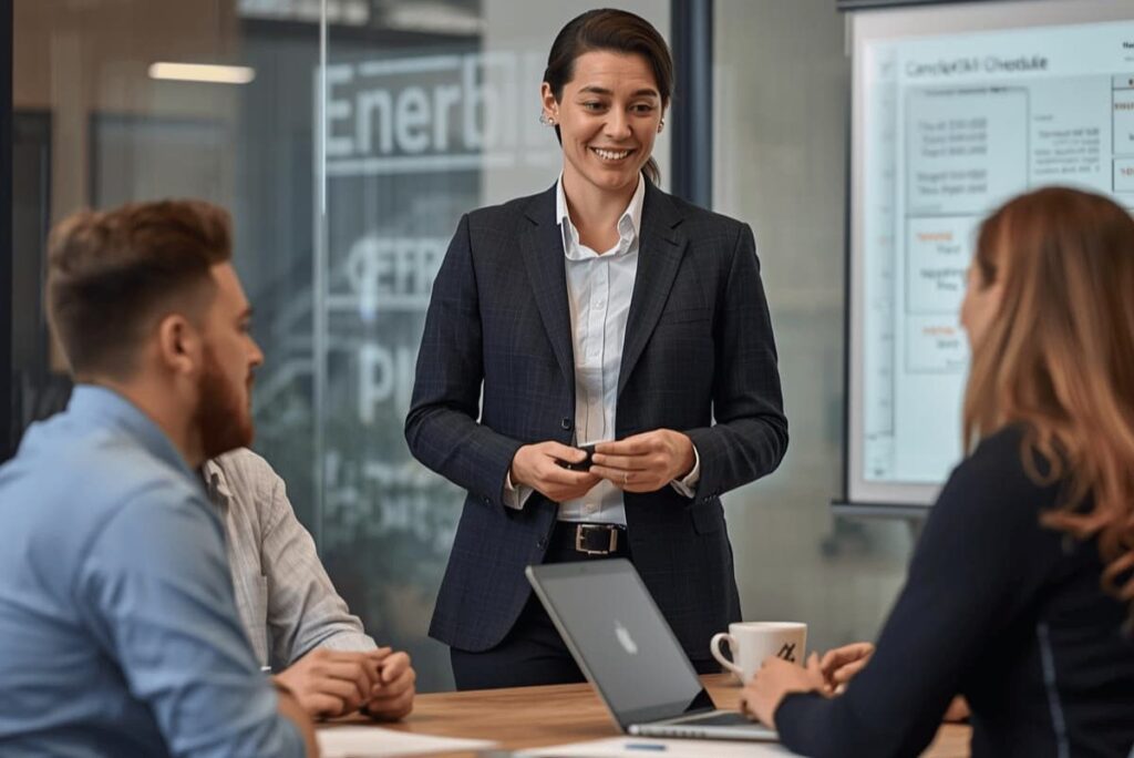 Réunion de suivi de projet pour le déploiement de bimwiq DATA avec une équipe